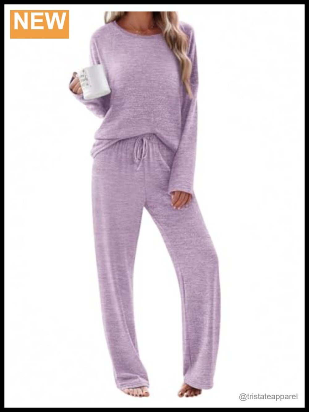 Ekouaer Women's Pajama Set Long Sleeve Top & Pants Cozy Loungewear with Pockets